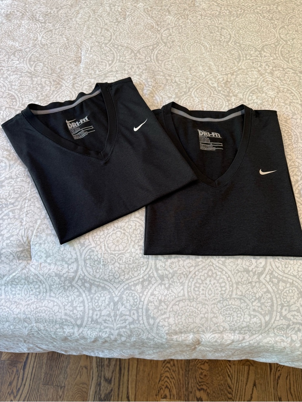 Nike Black V-Neck Dri-FIT Short Sleeve Tee - set of 2.